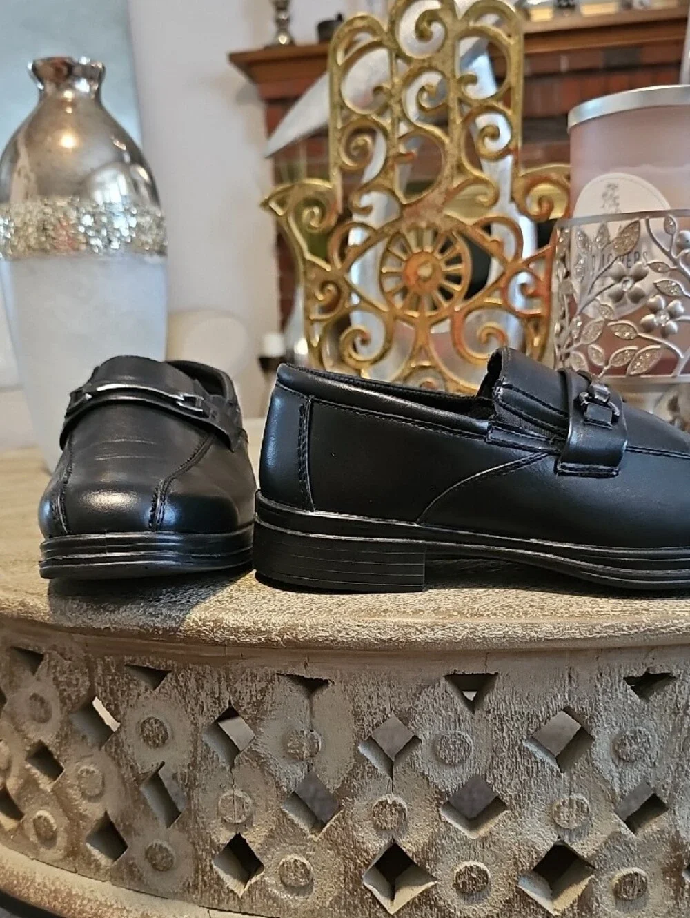 Deer Stags Black Slip-On Men's Loafers